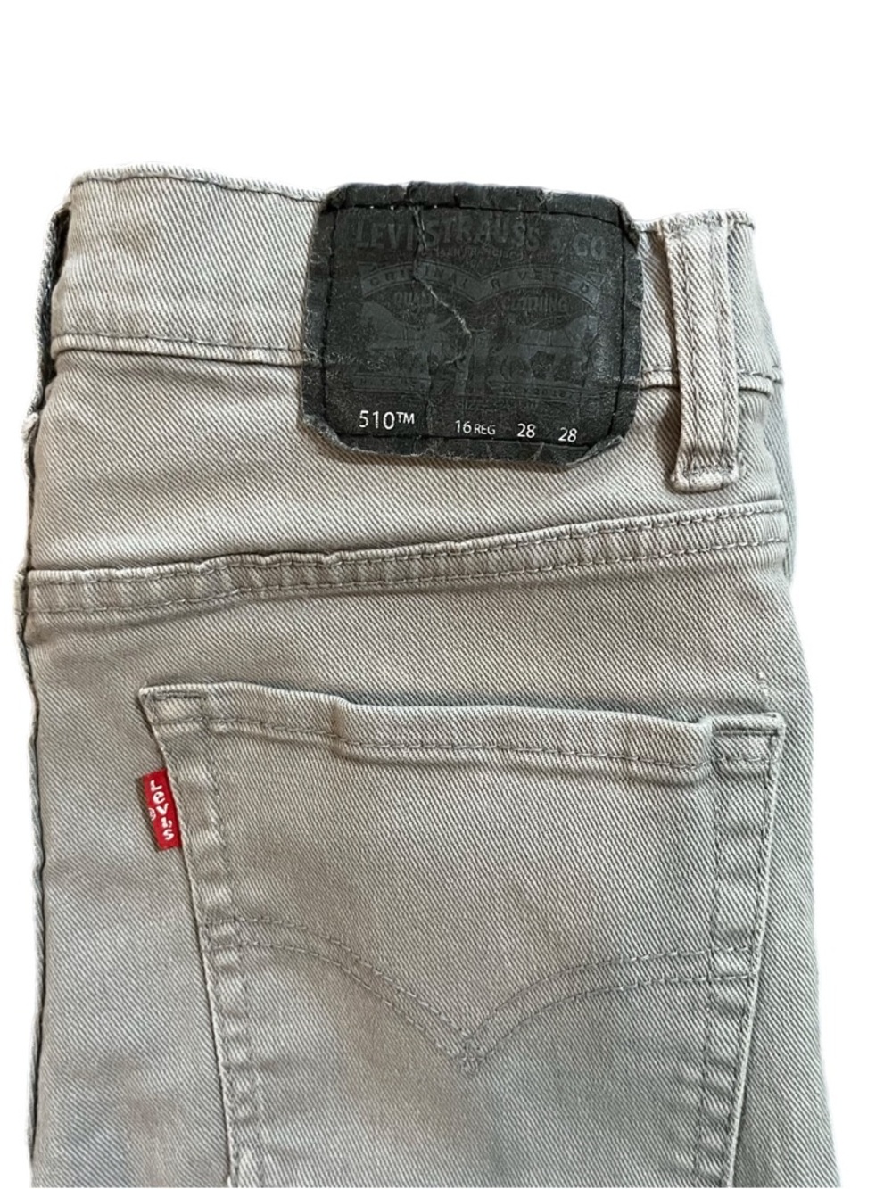 🧍🏽Levi's Big Kid Boys’ 510 Skinny Fit Jeans in Sidewalk~Sz 16 Reg~Low Rise~28X28 - Picture 7 of 14